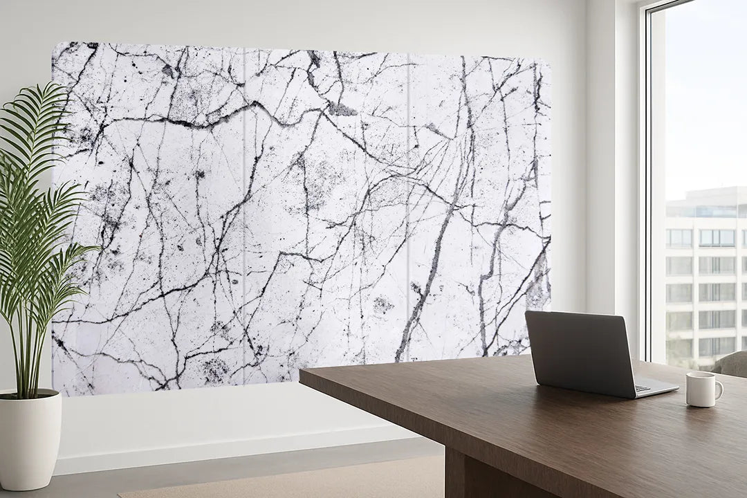 Round Corners Magnetic Glassboard