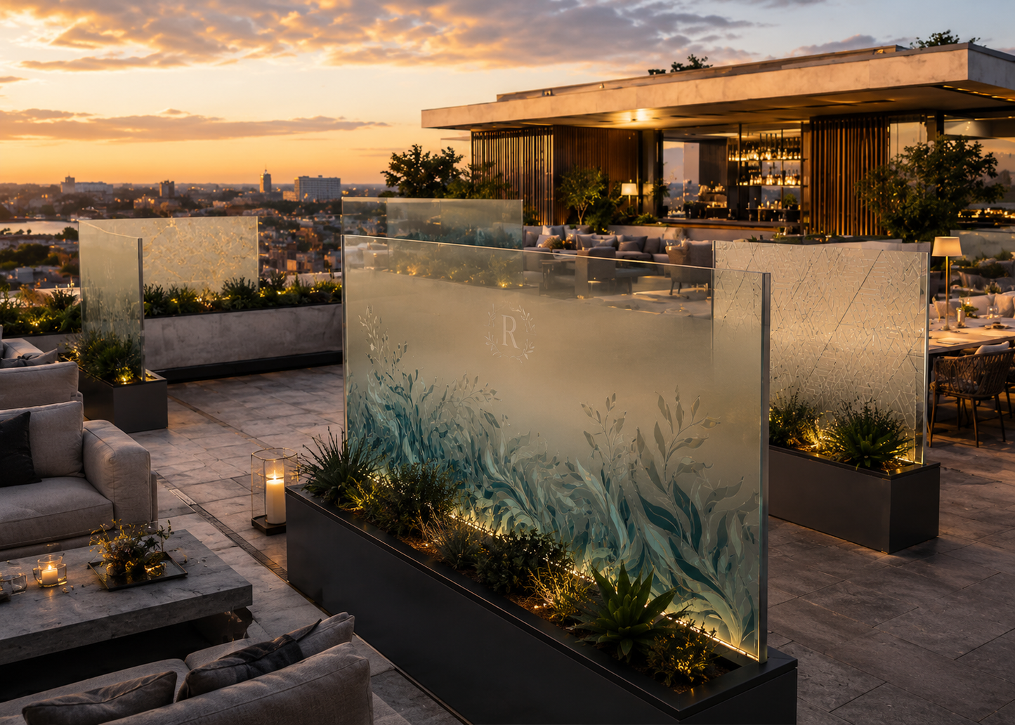 Custom architectural glass panels