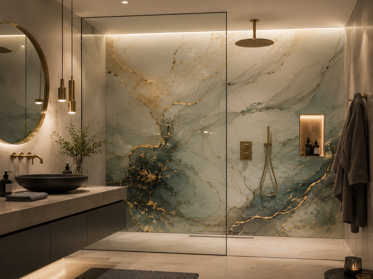 Glass Bathroom Wall Panels