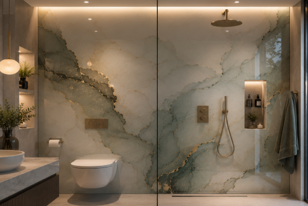 Glass Bathroom Wall Panels