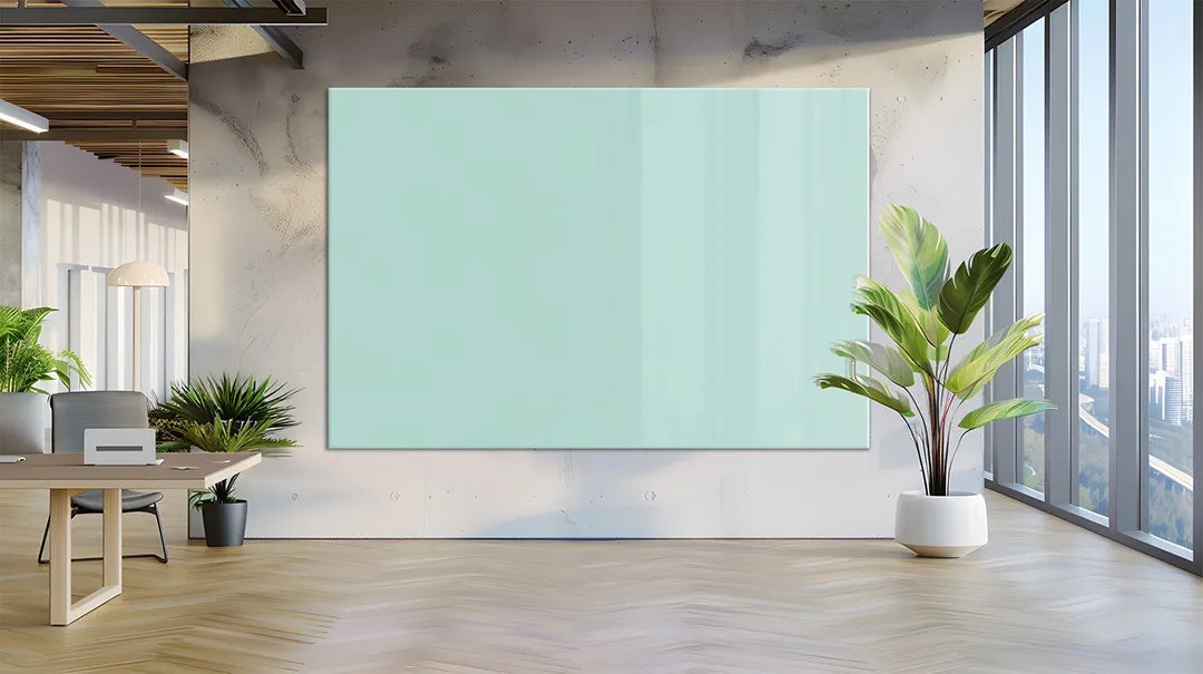 Rectangular corner glasboard