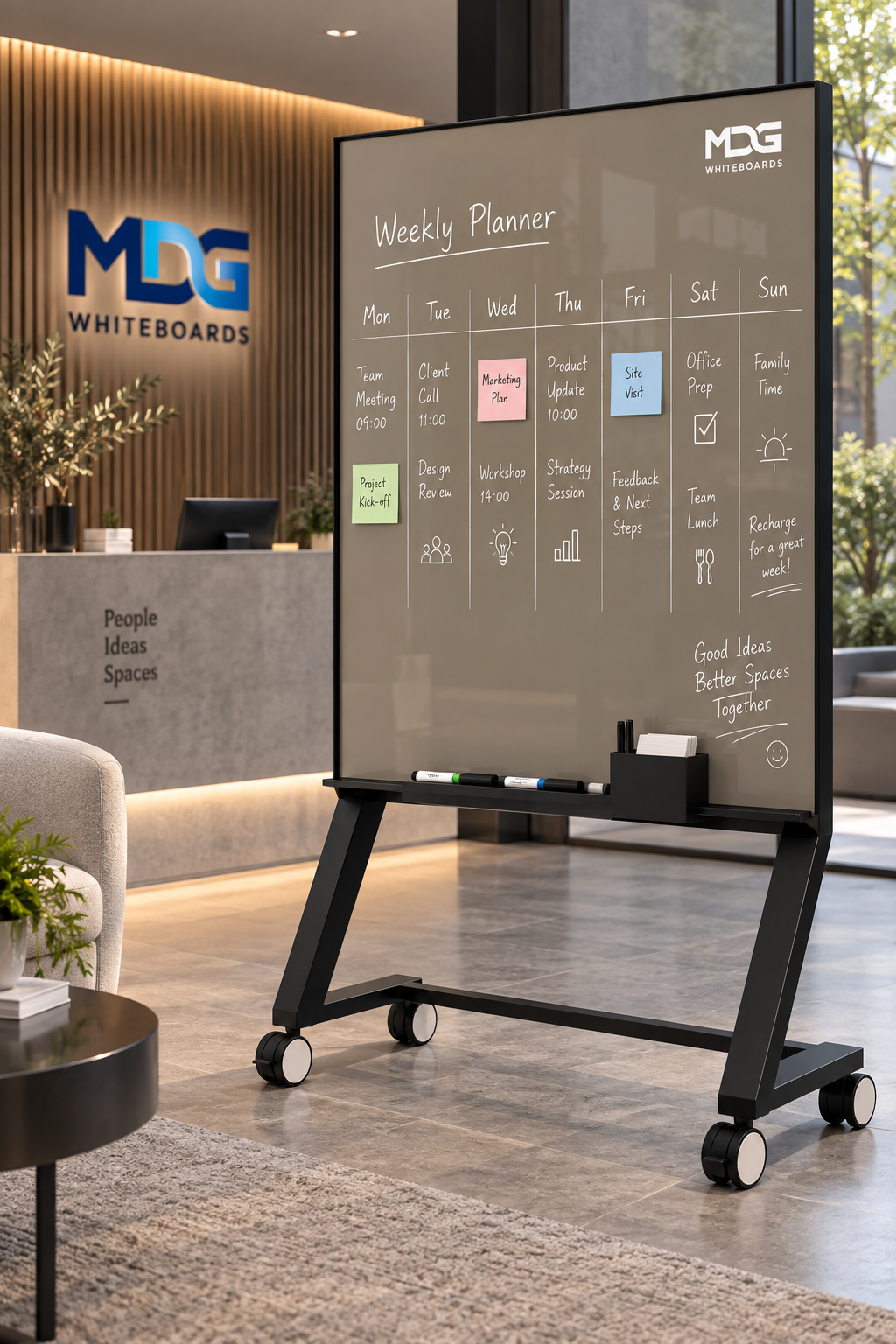 Mobile Glass Whiteboards | Double-Sided & Acoustic