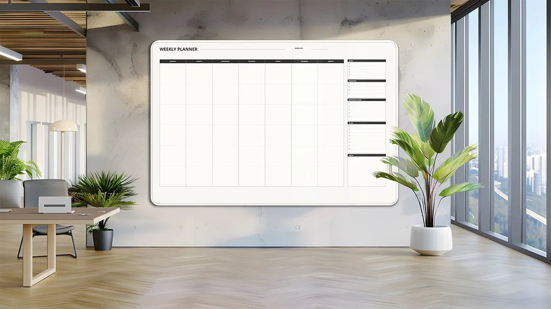 Round Corners Magnetic Glassboard