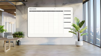 Round Corners Magnetic Glassboard