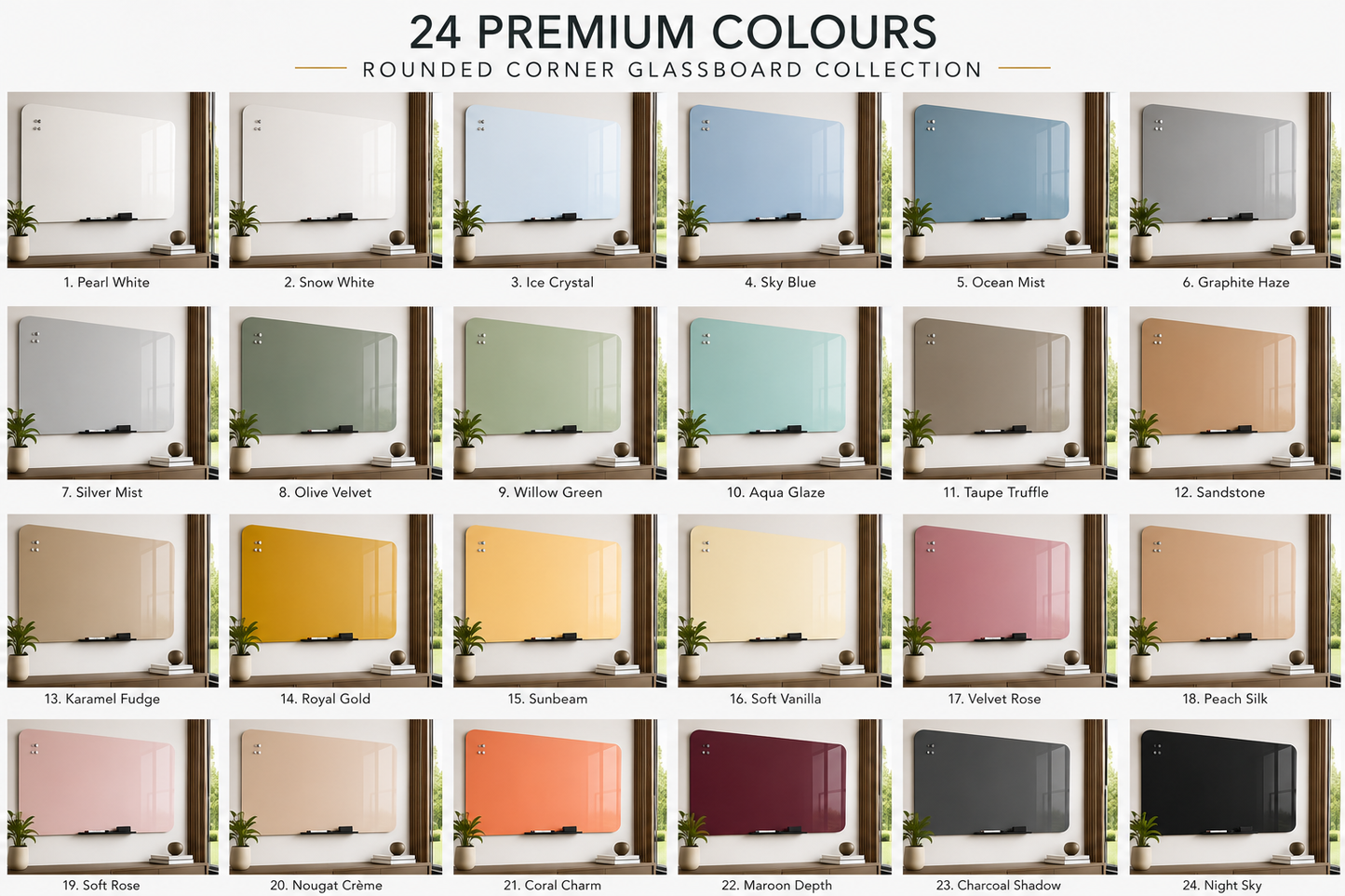 Color Magnetic White Board