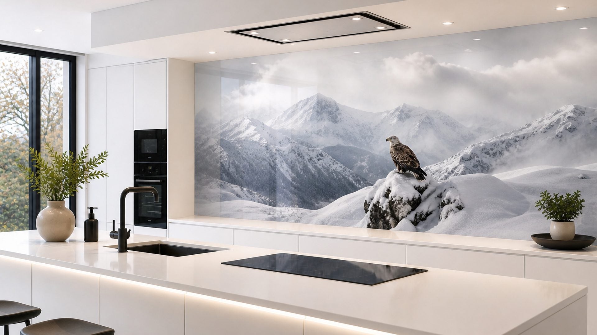 Glass Kitchen Wall