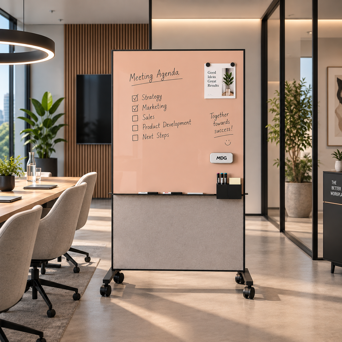 Mobile Glass Whiteboards | Double-Sided & Acoustic