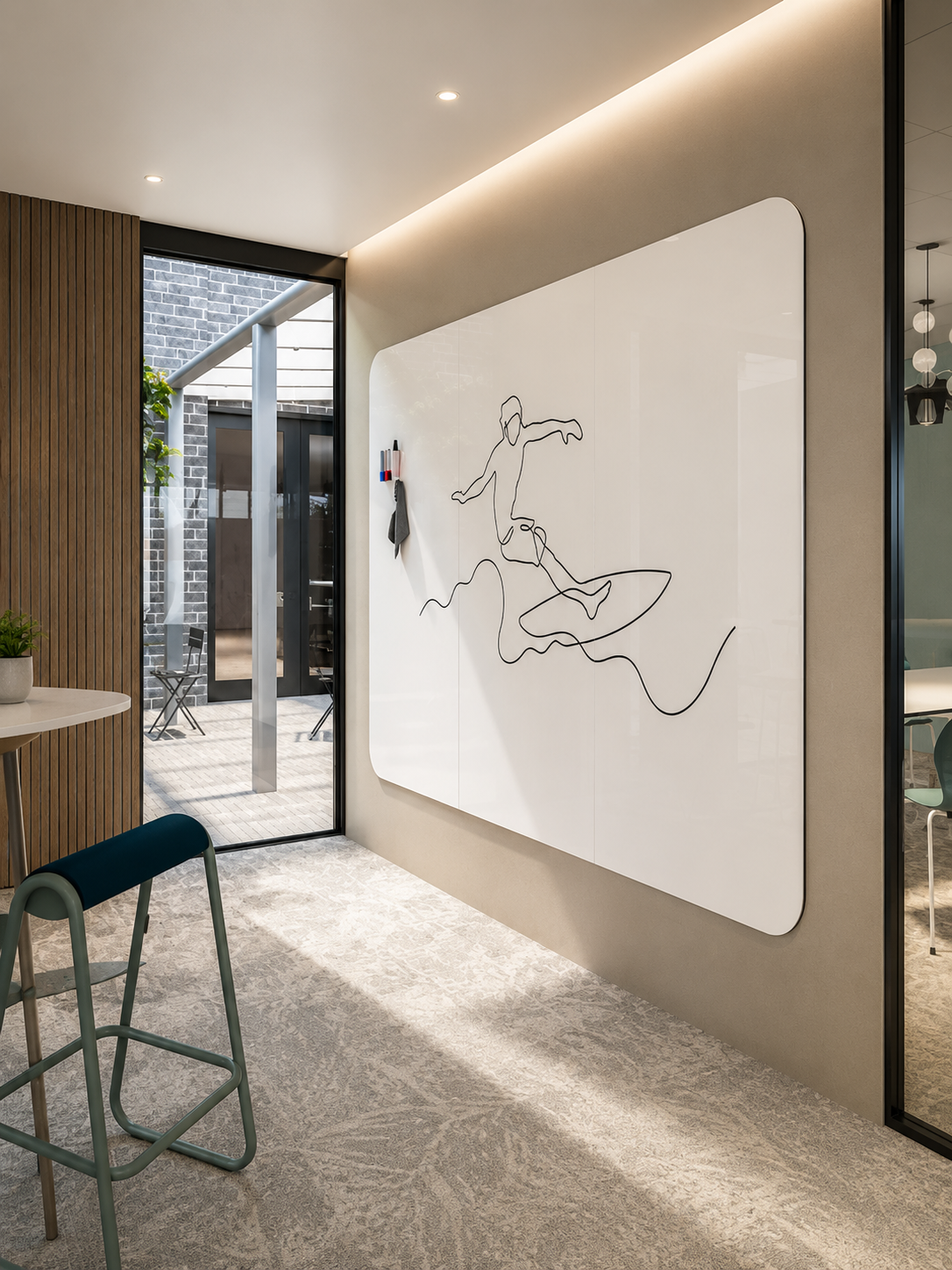 Round Corner Glassboard