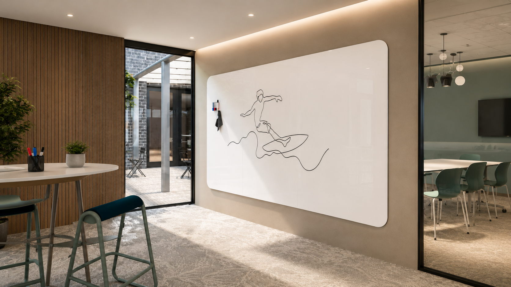 Round Corner Glassboard